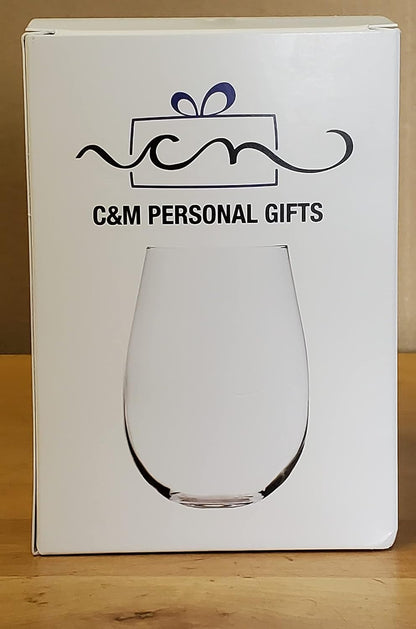 C & M Personal Gifts a Wise Woman Once Said "F*Ck This Sh*T" Stemless Wine Glass (1 Piece) 17 Ounces, Gag Gifts for Women, Funny Christmas Gift, Amazing Laser Engraved Tumbler for Ladies, Made in USA6