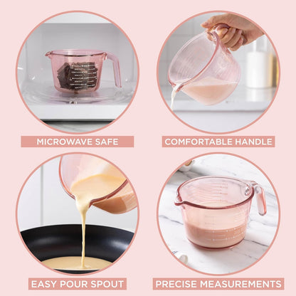 Glass Measuring Cups - Ideal for Cooking and Baking, Pink5