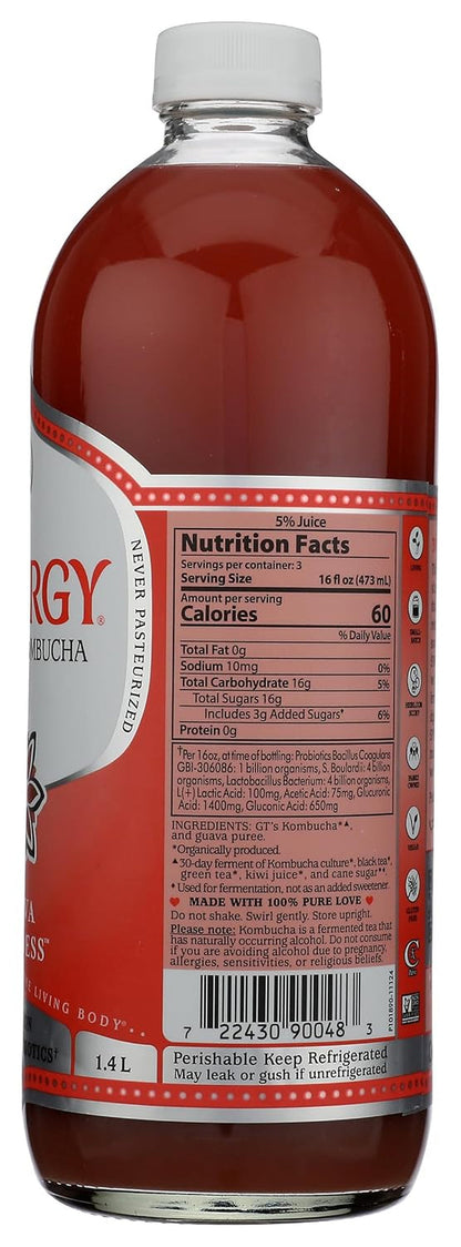 Synergy the Real Kombucha, Guava Goddess - 48Oz7
