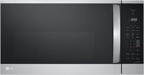 1.8 Cu. Ft. 30 In. W Smart over the Range Microwave Oven with Easyclean in Printproof Stainless Steel 1000-Watt1
