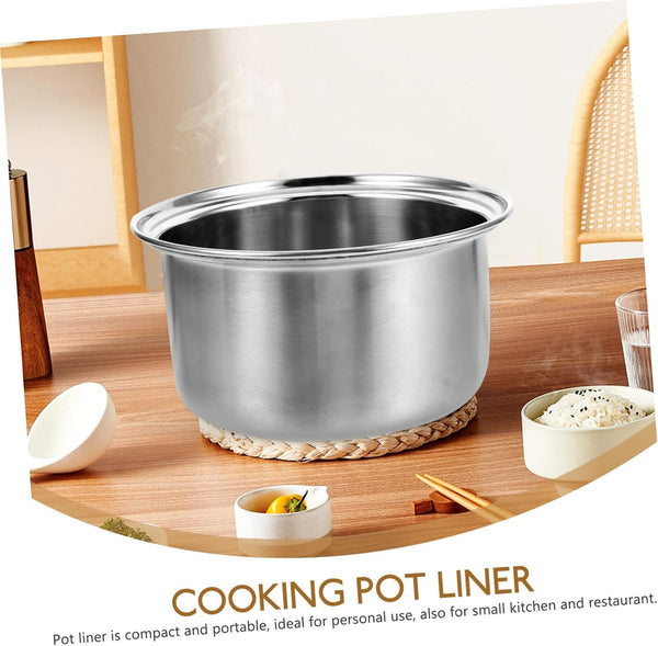 Stainless Steel Cooking Pot Liner 6.61 Inch Pot Liner for Induction Cookers Soup for Hot Stews and Kitchen Use Compact Inner Stock3