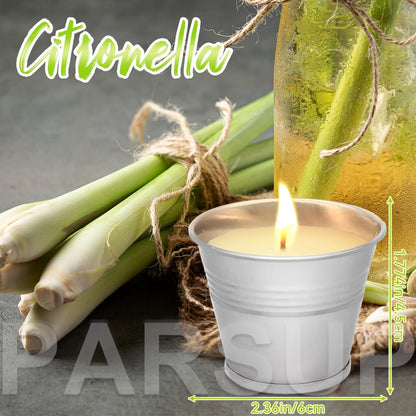 12PCS Citronella Candles - Garden Citronella Scented Candles Outdoors, 120-180 Hours Burning, Natural Soy Wax, Portable Jar Candle Gift Sets for Home Patio Yard Indoors, Balcony, Camping2