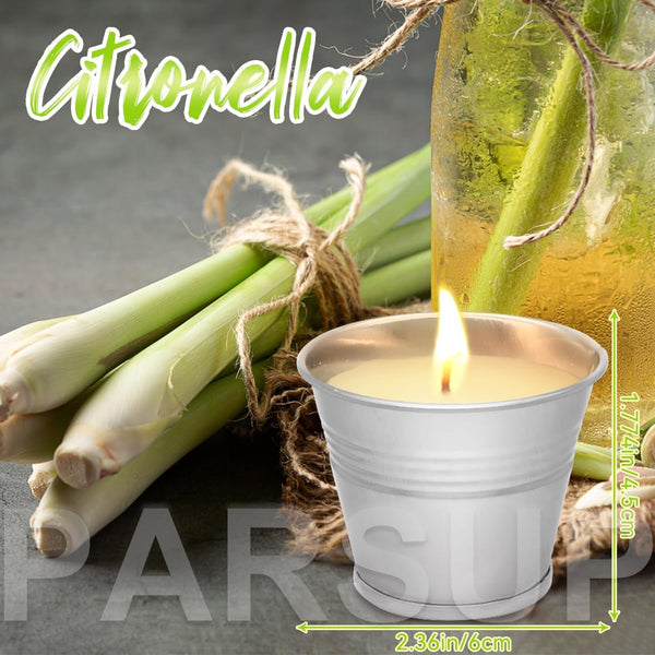 12PCS Citronella Candles - Garden Citronella Scented Candles Outdoors, 120-180 Hours Burning, Natural Soy Wax, Portable Jar Candle Gift Sets for Home Patio Yard Indoors, Balcony, Camping2