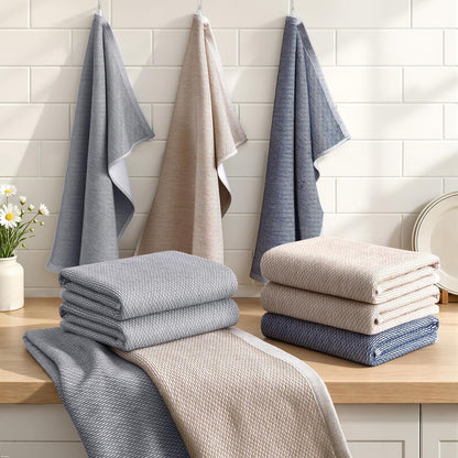 380 GSM Yarn Dyed Kitchen Towels 18"X28", 6 Pack, Multicolor6