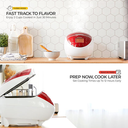 CUCKOO Micom Rice Cooker 6 Cup Uncooked / 12 Cup Cooked, Fuzzy Logic Rice Maker with Delay Timer & Keep Warm Setting, Versatile Food Steamer for Cooking, Non-Stick Inner Pot, Red (CR-0655F) | 6-Cup Uncooked Capacity, Nonstick Inner Pot, 8 Cooking Modes, Turbo White Rice in 32-44 Minutes, Auto Clean5