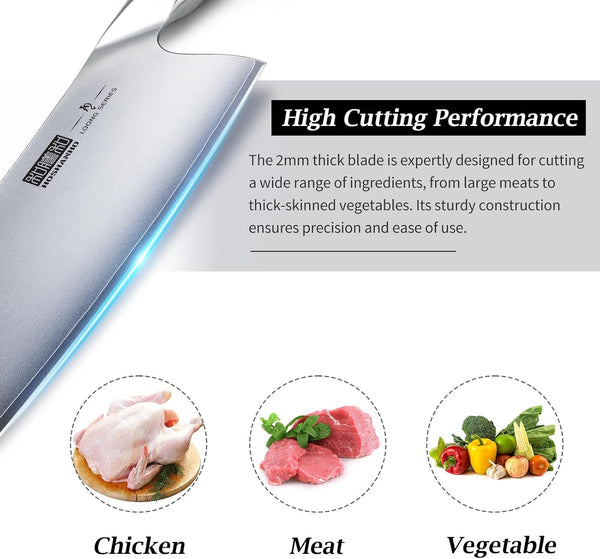Cleaver Knife 7 Inch, Ultra Sharp Vegetable Meat Chopper Knife4