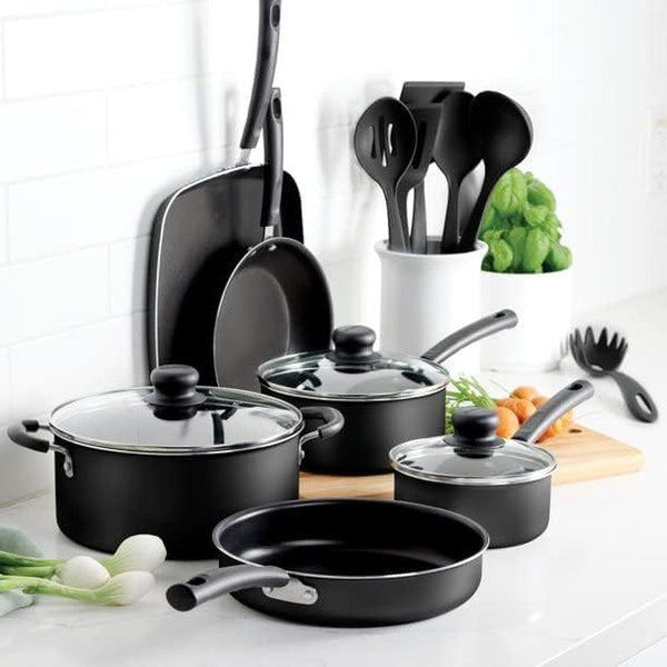 Primaware 15-Piece Non Stick Pots and Pans Set, Storm | Aluminum Nonstick Cookware Kitchen Set with Cooking Utensils4