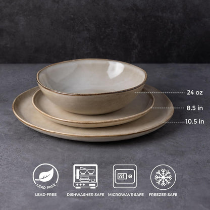 Ceramic Dinnerware Sets for 12,36Pcs Plates and Bowls Sets Dishes2