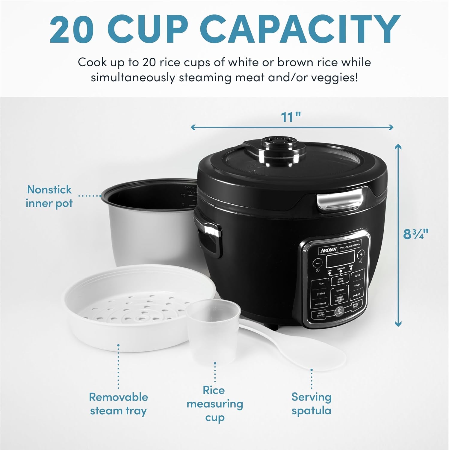 professional-touch-glass-lid-food-steamer-slow-cooker-multicooker-with-11-preset-functions-steam-tray-measuring-cup-rice-spatula-20-cooked