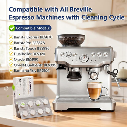 16 Pack BEC250 Espresso Cleaning Tablets for Breville Espresso Machines | Compatible with Breville Barista Express BES870, Barista Pro BES878, Barista Touch BES880, Oracle BES980 Espresso Machines2
