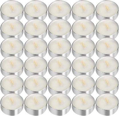 '- Tea Light Candles 30 Pack – Unscented Long Lasting 2.5 Hour Burn – White Smokeless Tealights for Decoration, Holiday, Party, Wedding, Home Use1
