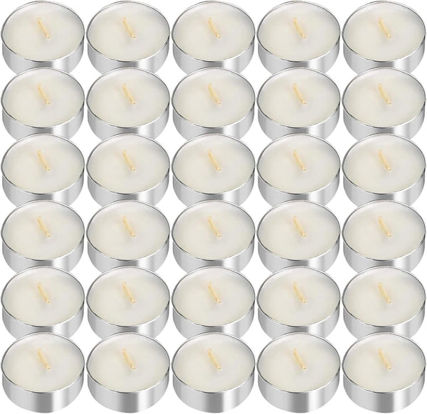 '- Tea Light Candles 30 Pack – Unscented Long Lasting 2.5 Hour Burn – White Smokeless Tealights for Decoration, Holiday, Party, Wedding, Home Use1