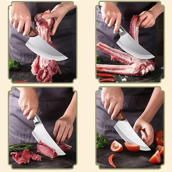 Meat Cleaver Knife, Stainless Steel Boning Knife Kitchen Dividing Slaughtering Knife Peeling Kitchen Knife Chef Knife Cooking Tool Meat Cleaver (Color : Style 1)7