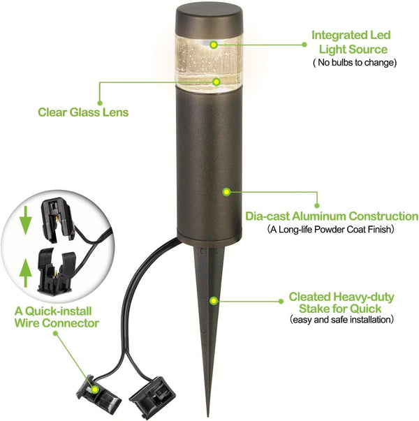 Low Voltage Landscape Lights, LED Outdoor Bollard Pathway Lights3
