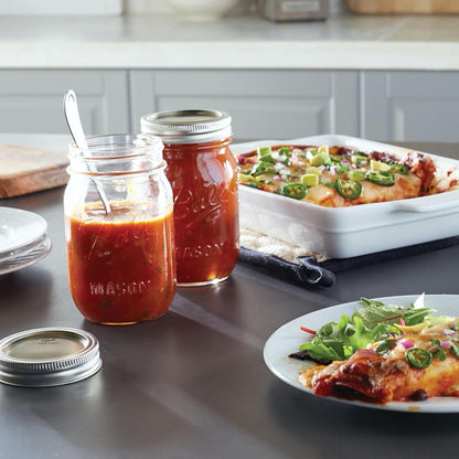 Glass Mason Jar, Regular Mouth, Pint Size, 16 OZ (Pack of 3)8