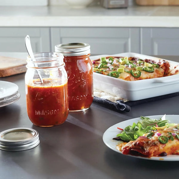 Glass Mason Jar, Regular Mouth, Pint Size, 16 OZ (Pack of 3)8