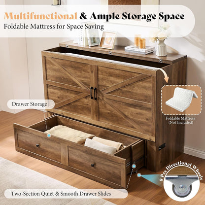 Full Murphy Bed with Storage & Charging Station3
