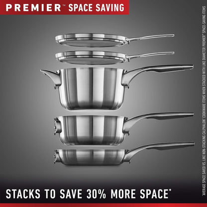 Calphalon Premier Space-Saving Stainless Steel Pots and Pans, 10-Piece Cookware Set | Stackable Space-Saving Pots and Pans Set with Stay Cool Handles and Aluminum Core for Even Cooking3