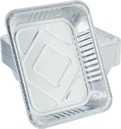 Aluminum Pans 9X13 Disposable Foil Pans (10 Pack) Half Size Deep Steam Table Pans Extra Thick for Baking, Cooking, Roasting, Heating, Serving & Lining Steam-Table Trays1