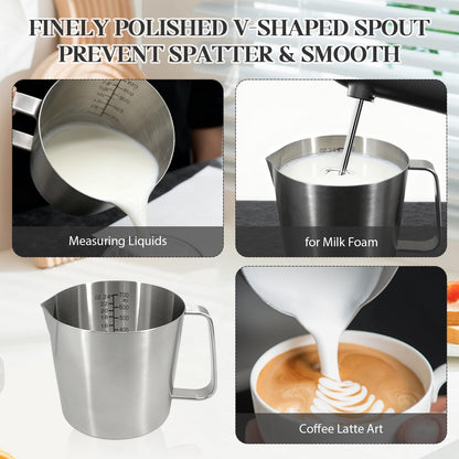 Stainless Steel Measuring Cup, Dual Scale 700Ml 24Oz with Handle4