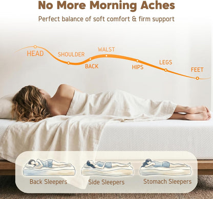 Twin Mattress, 8 Inch Memory Foam Twin Size Mattress, Bed in a Box, Medium3