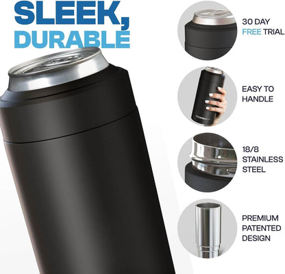 Universal Can Cooler - Fits Slim Cans, 12 & 16Oz (Matteblack)4