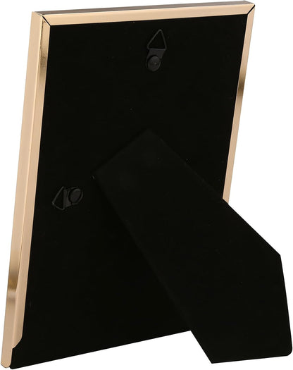 4X6'' Bamboo Detail Dark Gold Metal Picture Frame 2Pack,Elegant Gold Plated Baby Nurse Photo Frames 4X6'' with Soft Touch Velvet Backing for Desktop and Wall Décor3