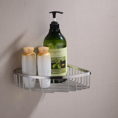 304 Stainless Steel Shower Caddy Corner Basket Shelf Bathroom Organizer Wall Mounted Storage, Brushed Nickel7