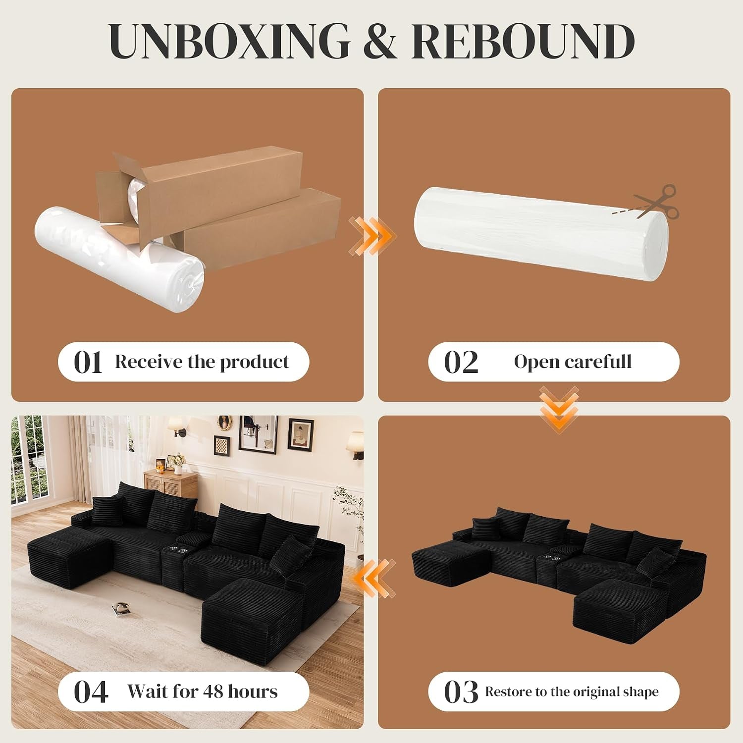 127-u-shaped-cloud-couch-modular-sectional-sofa-comfy-fluffy-corduroy-black-boneless-sectional-couches-for-living-room-modern-cloud-sofas-with-cup-holders-usb-port-balck