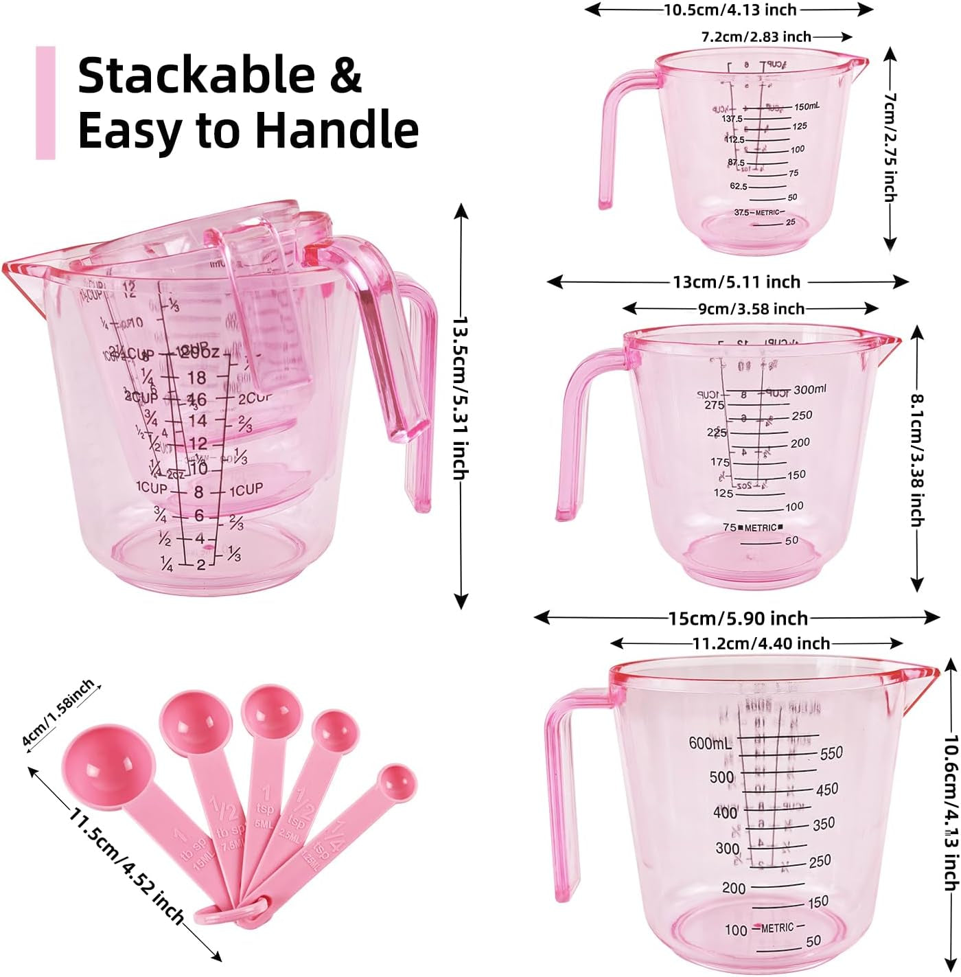 pink-plastic-measuring-cup-measuring-spoon-set-3-stackable-liquid-measuring-cups-150-300-600ml-and-5-spoons-1-25-15ml-used-to-create-pink-kitchen-themes-baking-cooking