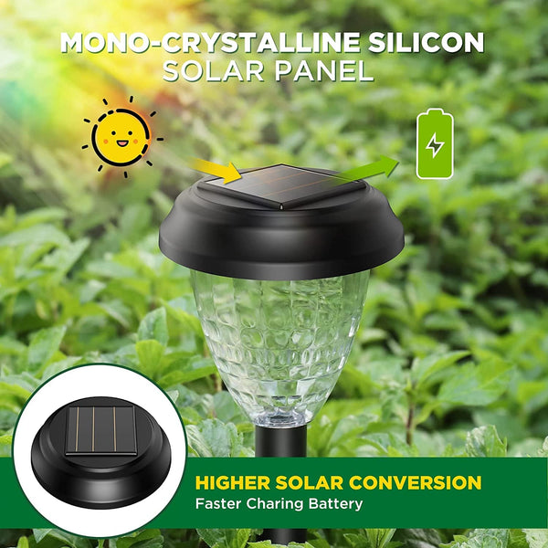 Super Bright Solar Lights Outdoor Waterproof-10 Pack, Dusk to Dawn up to 12 Hrs Solar Powered Outdoor Pathway Garden Lights Auto On/Off, LED Landscape Lighting Decorative for Walkway Patio Yard5
