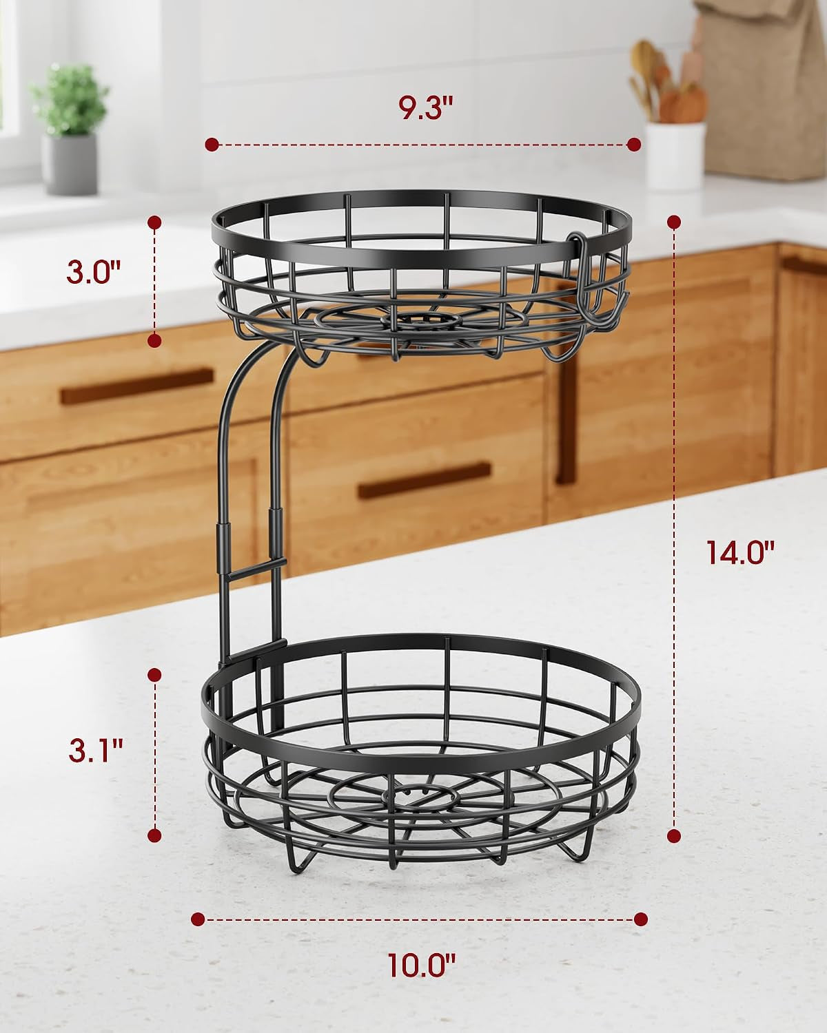 fruit-basket-for-kitchen-counter-2-tier-large-capacity-fruit-bowl-with-detachable-banana-hanger-rust-proof-metal-fruit-holder-for-vegetables-bread-toiletry-10-d-x-10-w-x-14-h-black