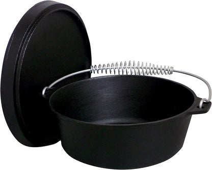 20 Quart Pre-Seasoned Cast Iron Dutch Oven with Lid and Wire Bail Handle- Great for Gumbo, Jambalaya, Chili, Soup and Stew1