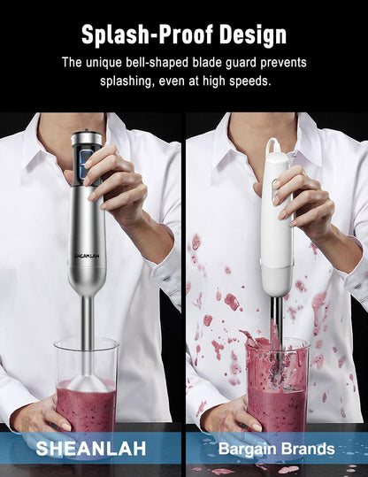 1000W Powerful Immersion Blender Handheld, 2026 New Update Hand Blender with 25-Speed, Scratch-Resistant Corded Hand Mixer with Heavy-Duty Copper Brushless Motor and Gift Box8