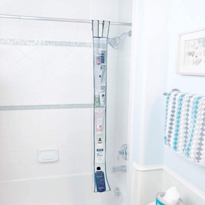 Hanging Mesh Shower Caddy, 7 Pockets, Quick Dry, 60 X 6 in - White4