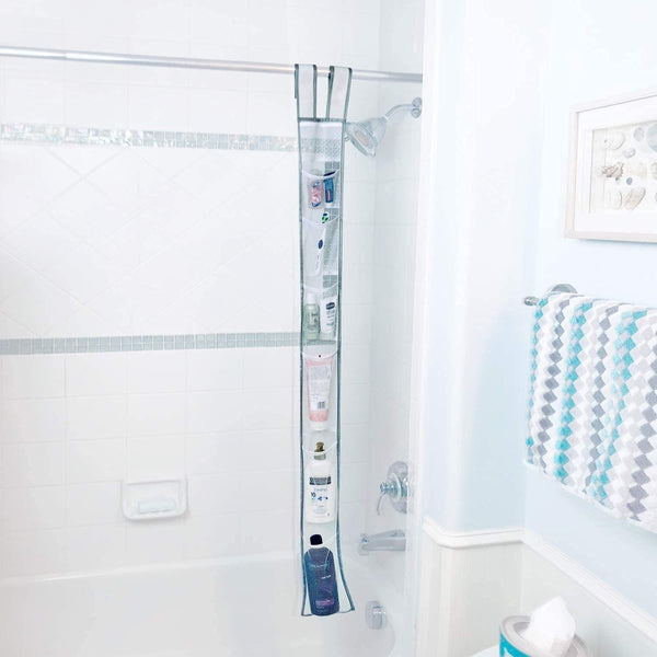 Hanging Mesh Shower Caddy, 7 Pockets, Quick Dry, 60 X 6 in - White4