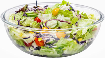 6.5Qt Extra Large Glass Mixing Bowls, Clear Large Salad Bowls,Thickened Glass Big Mixing Bowls Salad Bowls Cooking Bowl for Kitchen Prepping Storing Baking Serving, Fruit, Snacks, Borosilicate Glass1
