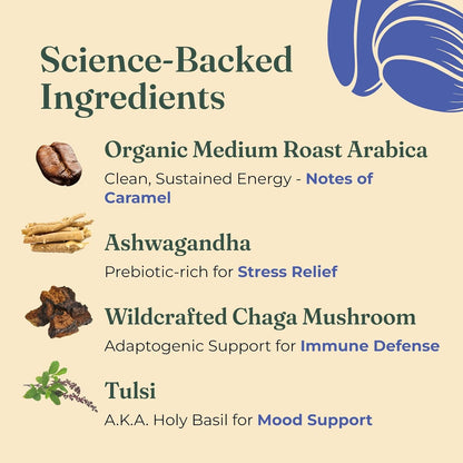 4551058-Four Sigmatic Organic Balance Adaptogen Ground Coffee, 12 Oz5