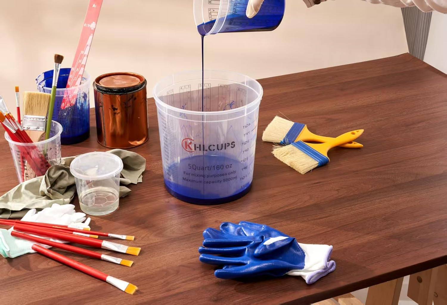 12-pcs-cups-and-4-lids-160-oz-graduated-paint-mixing-cups-5-quart-disposable-clear-paint-mixing-bucket-plastic-epoxy-measuring-cups-with-ratios-on-side-of-cup-for-resin-epoxy-art