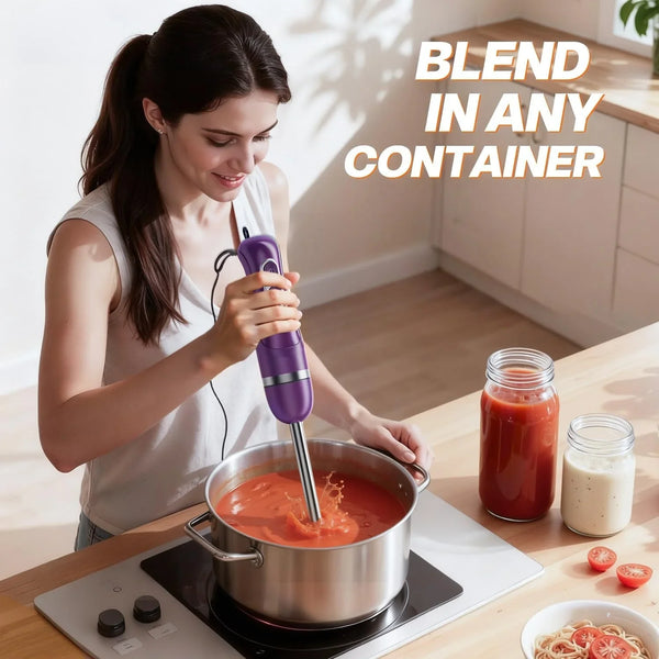 Immersion Blender Corded 400W, 2 Speed, Emulsifier, Blend, Bpa-Free | Hand Blender Stick Mixer, Ergonomic Handle, Stainless Steel Blades, Effortless Blending for Soup, Smoothies, Puree, Baby Food5