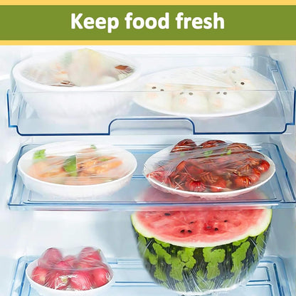 200 Bowl Covers for Bread Proofing - Medium Plastic Wrap for Food | Stretch Elastic Food Cover for Outside, Reusable Shower Caps for Sourdough Bread Starter Basket, Baking Essential Supplies6