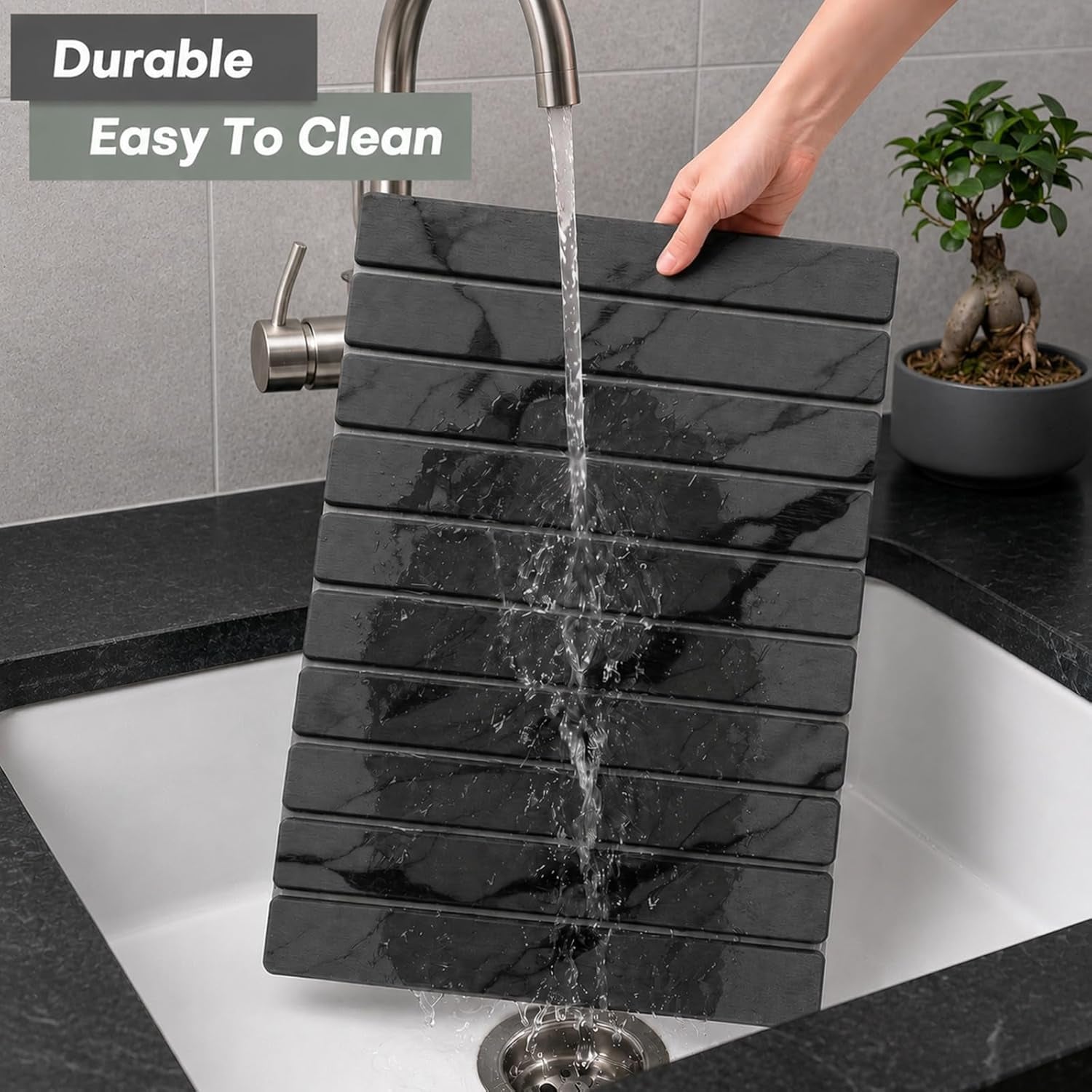 large-stone-dish-drying-mat-for-kitchen-counter-quick-dry-stone-dishes-bath-mats-foldable-water-absorbing-diatomaceous-earth-drying-organizer-pad-for-plate-rack-bottles-utensilsdark-gray-24-16