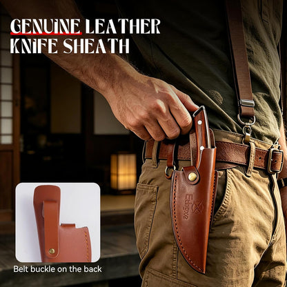 Viking Chef Knife with Premium Leather Sheath6