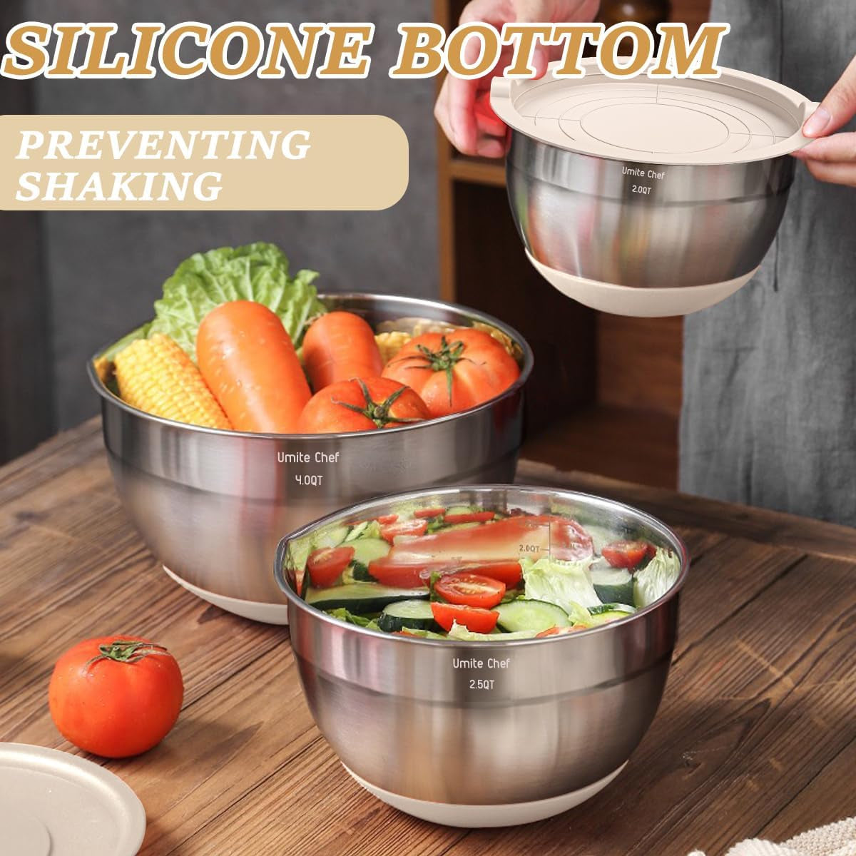 mixing-bowls-with-airtight-lids-set-26pcs-stainless-steel-khaki-bowls-with-grater-attachments-non-slip-bottoms-kitchen-gadgets-set-size-7-4-2-5-2-0-1-5-1qt-great-for-mixing-serving