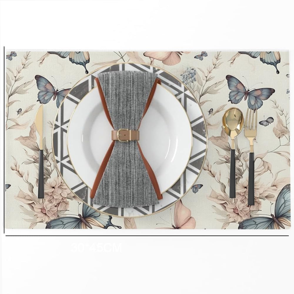 12x18-fairy-white-beige-butterfly-flowers-placemats-set-of-4-washable-thick-place-mats-kitchen-table-mats-decorative-linen-fabric-table-mat-for-dining-table-kitchen-home-decor