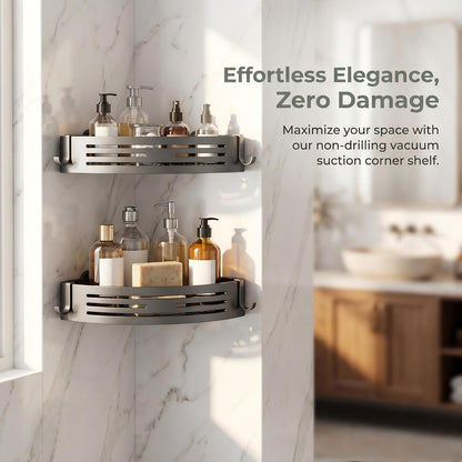 Corner Shower Caddy Suction Cup, 2 Pack Shower Shelves, Gray2