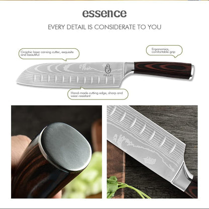 Knife Set, 14Pcs Japanese Knives Set, Premium German Stainless Steel Chef Knife Set5