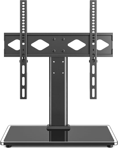 Universal TV Stand for 27-60 Inch Tvs, Holds up to 88 Lbs | Tempered Glass Base, Height Adjustable, Max VESA 400X400Mm, Flat & Curved Screens, Ideal for Bedroom & Living Room1