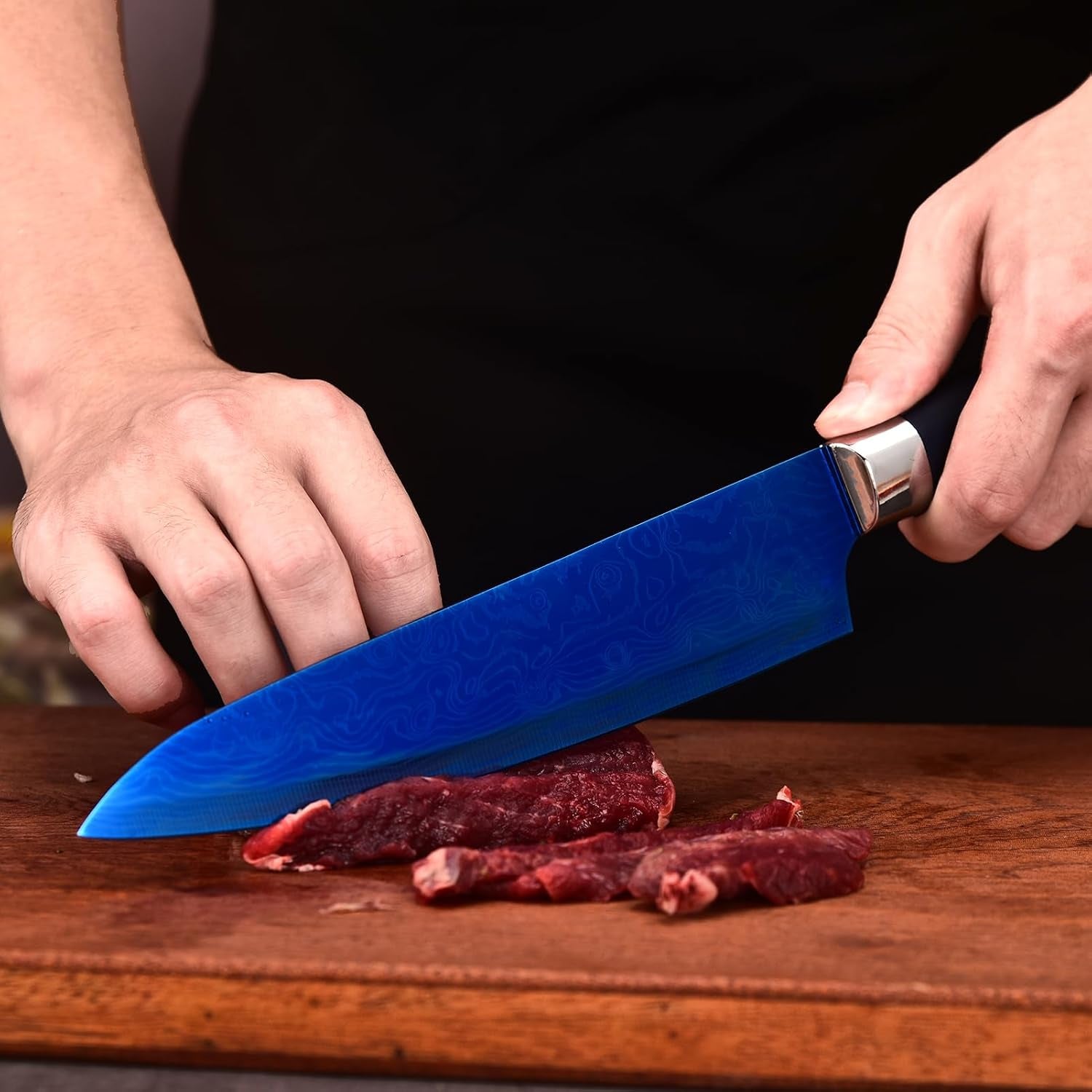 knife-set-kitchen-non-stick-knives-set-with-block-thick-blade-cutlery-knife-block-sets-with-sharpener-6pcs-steak-knife-shears-chef-sharp-quality-aluminum-alloy-block-blue-handle-and-blade