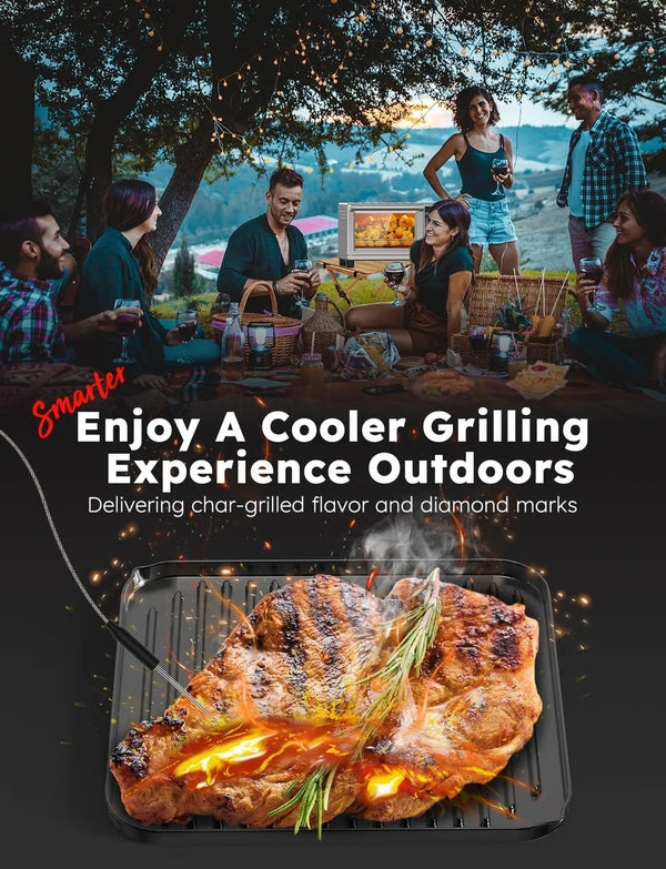 Bravo XL Pro Air Fryer Toaster Oven W/Grill Combo, 2026 New System | Ultra-Fast Convection, 35% Crispier, 2X More Even, 142 Presets, 50-500F, Smarter Probe, PFAS Free, 30QT, Stainless Steel5